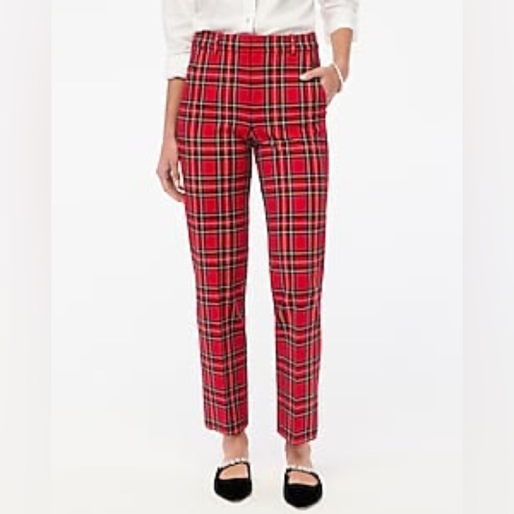 Kallie plaid straight-leg pant  4 petite